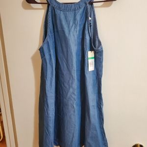 Denim sleeveless dress